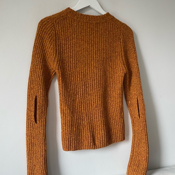 RODEBJER Rust Rib Knit Wool Midi Skirt & Sweater S/M - Picture 9 of 11